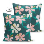 - Suet-K-7355-Gorsel2 - Realhomes Çift Taraflı Renkli Zemin Üzerinde Yaprak Motifli Dijital Baskılı Modern Süet Yastık Kırlent Kılıfı Realhomes