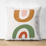 Çift Taraflı Pastel Renkli Zeminli Onedraw Çizimli Dijital Baskılı Modern Süet Yastık Kırlent Kılıfı Realhomes