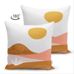- Suet-K-7360-Gorsel2 - Realhomes  Çift Taraflı Pastel Renkli Zeminli Onedraw Çizimli Dijital Baskılı Modern Süet Yastık Kırlent Kılıfı Realhomes