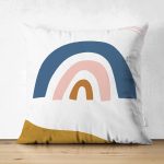 - Suet-K-7363-Gorsel1 - Realhomes  Çift Taraflı Pastel Renkli Zeminli Onedraw Çizimli Dijital Baskılı Modern Süet Yastık Kırlent Kılıfı Realhomes