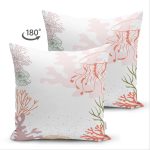 - Suet-K-7372-Gorsel2 - Realhomes Çift Taraflı Beyaz Zeminli Denizanası Motifli Dijital Baskılı Modern Süet Yastık Kırlent Kılıfı Realhomes