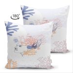 - Suet-K-7373-Gorsel2 - Realhomes Çift Taraflı Beyaz Zemin Üzerinde Onedraw Çizimli Bayan Silüeti Modern Süet Yastık Kırlent Kılıfı Realhomes