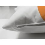 - Suet-K-7377-Gorsel3 - Realhomes Çift Taraflı Beyaz Zemin Üzerinde Onedraw Çizimli Yaprak Motifli Süet Yastık Kırlent Kılıfı Realhomes