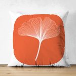 - Suet-K-7378-Gorsel1 - Realhomes Çift Taraflı Renkli Daire İçinde Ondraw Çizimli Yaprak Motifli Modern Süet Yastık Kırlent Kılıfı Realhomes