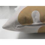 - Suet-K-7381-Gorsel3 - Realhomes Çift Taraflı Renkli Zemin Üzerinde Onedraw Çizimli Yaprak Motifli Süet Yastık Kırlent Kılıfı Realhomes