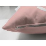 - Suet-K-7384-Gorsel3 - Realhomes  Çift Taraflı Pudra Zemin Üzerinde Onedraw Çizimli Çiçek Desenli Modern Süet Yastık Kırlent Kılıfı Realhomes