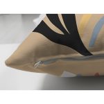 Çift Taraflı Hardal Zeminli Renkli Çiçek Desenli Dijital Baskılı Modern Süet Yastık Kırlent Kılıfı Realhomes