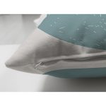 Çift Taraflı Renkli Zemin Üzerinde Onedraw Çizimli Oval Desenli Modern Süet Yastık Kırlent Kılıfı Realhomes