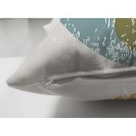 Çift Taraflı Renkli Zemin Üzerinde Onedraw Çizimli Oval Desenli Modern Süet Yastık Kırlent Kılıfı Realhomes