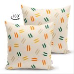 - Suet-K-7402-Gorsel2 - Realhomes  Çift Taraflı Renkli Zeminde Onedraw Çizimli Dijital Baskılı Modern Süet Yastık Kırlent Kılıfı Realhomes