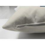 - Suet-K-7406-Gorsel3 - Realhomes Çift Taraflı Renkli Zeminde Onedraw Çizimli Yaprak Desenli Dijital Baskılı Modern Süet Yastık Kılıfı Realhomes