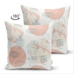 - Suet-K-7411-Gorsel2 - Realhomes Çift Taraflı Renkli Zeminde Onedraw Antik Çizimli Dijital Baskılı Modern Süet Yastık Kırlent Kılıfı Realhomes