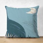 Çift Taraflı Renkli Zeminde Onedraw Çizimli Gokyuzu Temalı Dijital Baskılı Modern Süet Yastık Kılıfı Realhomes