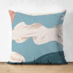 - Suet-K-7414-Gorsel1 - Realhomes Çift Taraflı Renkli Zeminde Soyut Çizimli Dijital Baskılı Modern Süet Yastık Kırlent Kılıfı Realhomes