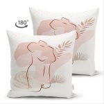 - Suet-K-7416-Gorsel2 - Realhomes  Çift Taraflı Beyaz Zeminde Soyut Çizimli Dijital Baskılı Modern Süet Yastık Kırlent Kılıfı Realhomes