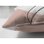 - Suet-K-7424-Gorsel3 - Realhomes  Çift Taraflı Beyaz Zeminde Onedraw Çizimli Gül Motifli Süet Yastık Kırlent Kılıfı Realhomes