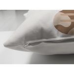 Çift Taraflı Beyaz Zeminde Onedraw Çizimli Vazo Desenli Dijital Baskılı Modern Süet Kırlent Kılıfı Realhomes