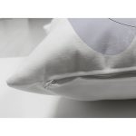 Çift Taraflı Beyaz Zeminde Renkli Oval Desenli Dijital Baskılı Modern Süet Yastık Kırlent Kılıfı Realhomes