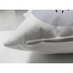 Çift Taraflı Beyaz Zeminde Renkli Oval Desenli Dijital Baskılı Modern Süet Yastık Kırlent Kılıfı Realhomes