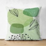 - Suet-K-7447-Gorsel1 - Realhomes Çift Taraflı Renkli Zeminde Yaprak Motifli Dijital Baskılı Modern Süet Yastık Kırlent Kılıfı Realhomes