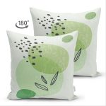 - Suet-K-7449-Gorsel2 - Realhomes Çift Taraflı Renkli Zeminde Yaprak Motifli Dijital Baskılı Modern Süet Yastık Kırlent Kılıfı Realhomes