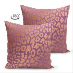 Çift Taraflı Renkli Zeminde Parlak Gorunumlu Çizim Dijital Baskılı Modern Süet Yastık Kırlent Kılıfı Realhomes