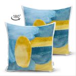 - Suet-K-7459-Gorsel2 - Realhomes Çift Taraflı Renkli Zeminde Oval Çizimli Dijital Baskılı Modern Süet Yastık Kırlent Kılıfı Realhomes
