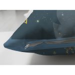 - Suet-K-7470-Gorsel3 - Realhomes  Çift Taraflı Renkli Zeminde Onedraw Çizimli Yaprak Desenli Dijital Baskılı Modern Süet Yastık Kılıfı Realhomes