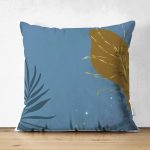 - Suet-K-7472-Gorsel1 - Realhomes Çift Taraflı Renki Zemin Üzerinde Onedraw Çizimli Dijital Baskılı Modern Süet Yastık Kırlent Kılıfı Realhomes