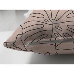 - Suet-K-7481-Gorsel3 - Realhomes Çift Taraflı Renkli Zeminli Yaprak Desenli Dijital Baskılı Modern Süet Yastık Kırlent Kılıfı Realhomes