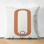 Çift Taraflı Renkli Zeminli Onedraw Çizimli Yalın Oval Obje Modern Süet Yastık Kırlent Kılıfı Realhomes