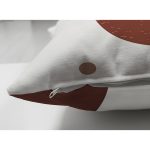 Çift Taraflı Renkli Zemimli Onedraw Çizimli Yaprak Desenli Dijital Baskılı Modern Süet Yastık Kılıfı Realhomes