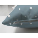 Çift Taraflı Renkli Zeminli Beyaz Puantiyeli Dijital Baskılı Modern Süet Yastık Kırlent Kılıfı Realhomes