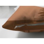 Çift Taraflı Beyaz Zeminli Onedraw Çizimli Yaprak Motifli Dijital Baskılı Modern Süet Kırlent Kılıfı Realhomes