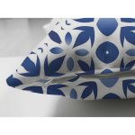 Çift Taraflı Beyaz Zeminli Çini Desenli Dijital Baskılı Modern Süet Yastık Kırlent Kılıfı Realhomes