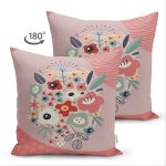 - Suet-K-7533-Gorsel2 - Realhomes Çift Taraflı Renkli Zeminli Onedraw Çizimli Dijital Baskılı Modern Süet Yastık Kırlent Kılıfı Realhomes