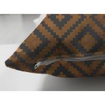 Çift Taraflı Gold Zeminli Siyah Geometrik Desenli Dijital Baskılı Modern Süet Yastık Kırlent Kılıfı Realhomes