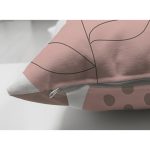 Çift Taraflı Beyaz Zemin Üzerinde Pastel Renkli Yaprak Desenli Modern Süet Yastık Kırlent Kılıfı Realhomes