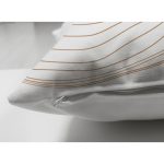 Çift Taraflı Beyaz Zemin Üzerinde Onedraw Çizimli Geometrik Desen Süet Yastık Kırlent Kılıfı Realhomes