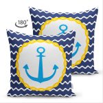 - Suet-K-7598-Gorsel2 - Realhomes Çift Taraflı Lacivert Zemin Üzerinde Çapa Çizimli Dijital Baskılı Modern Süet Yastık Kırlent Kılıfı Realhomes