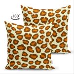 Çift Taraflı Renkli Zemin Üzerinde Geometrik Çizim Dijital Baskılı Modern Süet Yastık Kırlent Kılıfı Realhomes