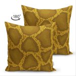 Çift Taraflı Renkli Zemin Üzerinde Geometrik Çizim Dijital Baskılı Modern Süet Yastık Kırlent Kılıfı Realhomes