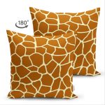 - Suet-K-7609-Gorsel2 - Realhomes Çift Taraflı Renkli Zemin Üzerinde Geometrik Çizim Dijital Baskılı Modern Süet Yastık Kırlent Kılıfı Realhomes