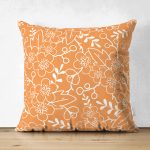 Çift Taraflı Rengarenk Zemin Üzerinde Çiçek Desenli Dijital Baskılı Modern Süet Yastık Kırlent Kılıfı Realhomes