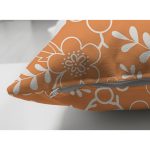 Çift Taraflı Rengarenk Zemin Üzerinde Çiçek Desenli Dijital Baskılı Modern Süet Yastık Kırlent Kılıfı Realhomes