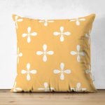 Çift Taraflı Rengarenk Zemin Üzerinde Çiçek Desenli Dijital Baskılı Modern Süet Yastık Kırlent Kılıfı Realhomes