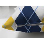 Çift Taraflı Beyaz Zemin Üzerinde Baklava Desenli Dijital Baskılı Modern Süet Yastık Kırlent Kılıfı Realhomes