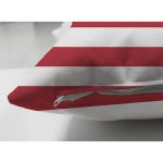 Çift Taraflı Beyaz Zemin Üzerinde Renkli Çizgili Dijital Baskılı Modern Süet Yastık Kırlent Kılıfı Realhomes