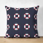 Çift Taraflı Renkli Zeminli Geometrik Çizimli Dijital Baskılı Modern Süet Yastık Kırlent Kılıfı Realhomes