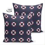 Çift Taraflı Renkli Zeminli Geometrik Çizimli Dijital Baskılı Modern Süet Yastık Kırlent Kılıfı Realhomes